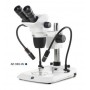 Euromex Stereo zoom microscoop NZ.1902-PG, 6.7-45x, Kolom, 2 Zwanenhalzen, Doorgelaten licht, bino (63359)