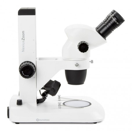 Microscop stereo cu zoom Euromex NZ.1902-S, 6.7-45x, Cremalieră, Lumină incidentă și transmisă, binoclu (63360)