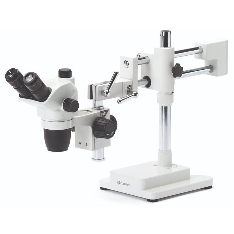 Euromex Stereo zoom microscope NZ.1903-B, 6.7-45x, double arm, base plate, trino (63367)