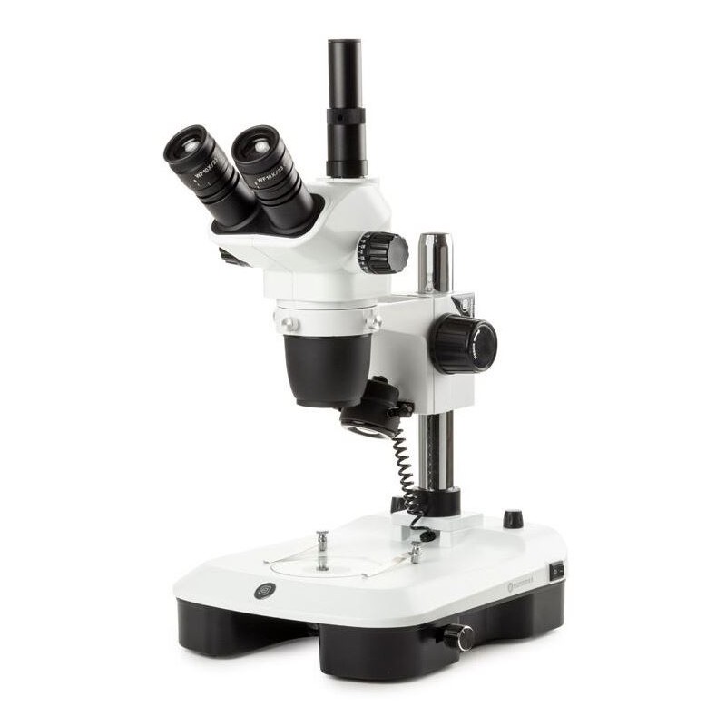 Euromex Stereo zoom NZ.1903-M, 6.7-45x, колонна, отраженный и проходящий свет, тринокуляр, зеркало для темного поля, эмбриология