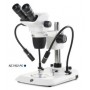 Microscópio estéreo de zoom Euromex NZ.1702-PG, 6.5-55x, Coluna, 2 Pescoços de Ganso, Luz transmitida, bino (63372)