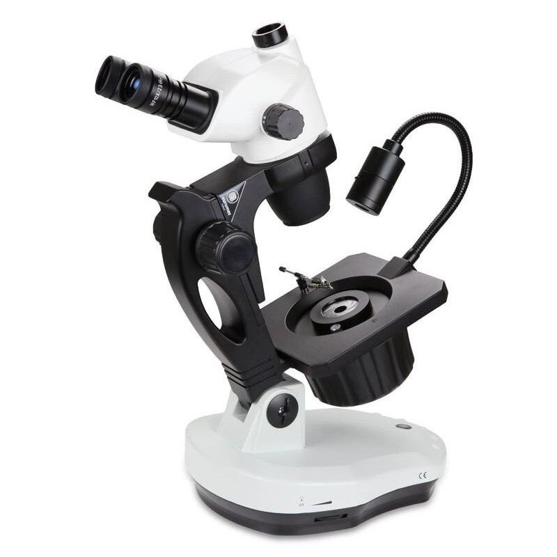 Euromex NZ.1703-GEML, NexiusZoom Evo, 6.5x to 55x, gemology , 30W 6V halogen transmitted, 1W LED incident illumination (55620)