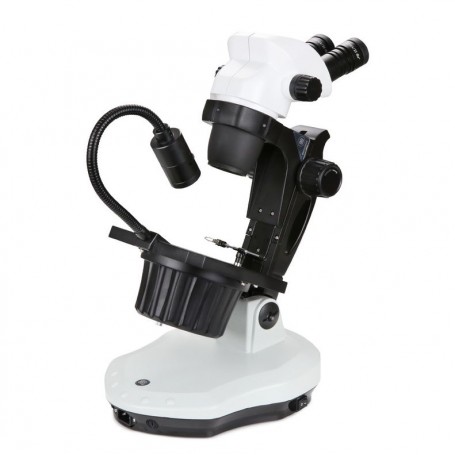 Euromex NZ.1902-GEML, NexiusZoom, 6.7x to 45x, gemology , 30W 6V halogen transmitted, 1W LED incident illumination (55614)