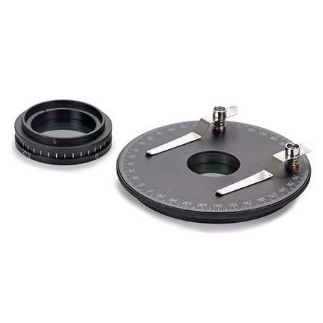 Kit de polarizare pentru microscop Euromex, scenă rotativă, filtru de polarizare încorporat, analizor cu șurub, SB.9520 (StereoB