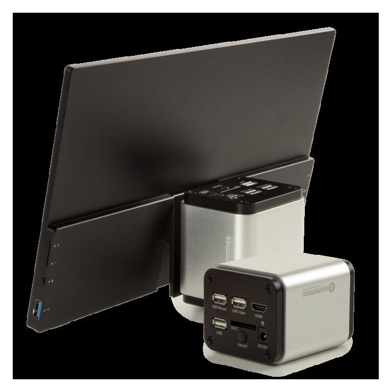 Камера Euromex VC.3043 HDS, UHD, 8.3 MP, 1/1.8 инча, 4K цветен сензор, 13 инча сензорен екран, 30fps HDMI, 20fps USB (82103)