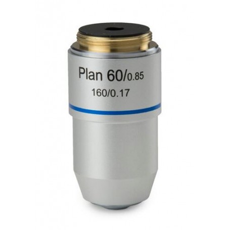 Objetiva de microscópio Euromex 60X/0.80 plan, com mola, DIN, BB.8860 (BioBlue.lab) (56747)