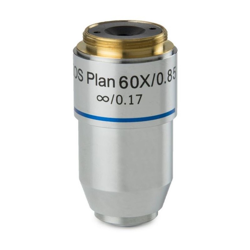 Об'єктив мікроскопа Euromex 60X/0.80 план, пружинний, нескінченність, BB.7260 (BioBlue.lab) (56753)