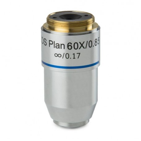 Euromex 60X/0.80 план, пружинен, безкраен микроскопски обектив, BB.7260 (BioBlue.lab) (56753)