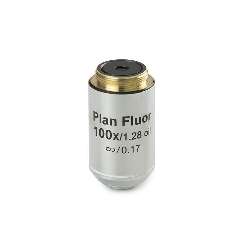 עדשה אובייקטיבית Euromex AE.3156, S100x/1,28, w.d. 0.21 מ"מ, PL-FL IOS אינסוף, תכנון, חצי-אפוכרומטי (Oxion) (53882)