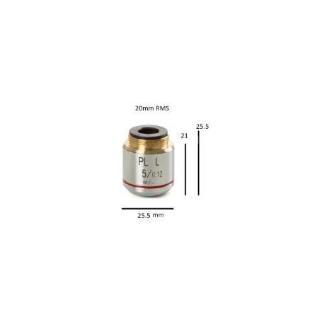 Euromex Objektiv BS.8105, Plan PL 5x/0.12, w.d. 26,1 mm, unendlich (bScope) (77364)