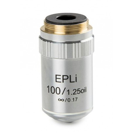 Objectif Euromex BS.8200, E-plan EPLi S100x/1.25 immersion à l'huile IOS (corrigé à l'infini), w.d. 0,25 mm (bScope) (55441)
