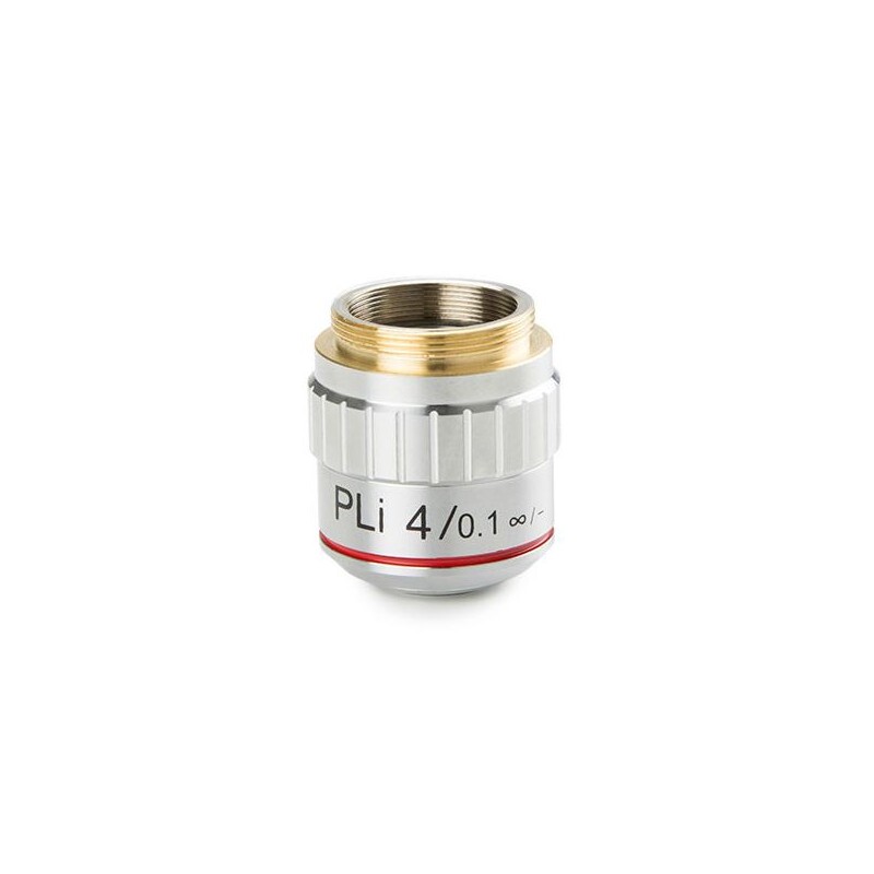 Euromex เลนส์วัตถุ BS.8404, Plan PLi 4x/0.10 IOS (ปรับแก้ความยาวโฟกัสเป็นอนันต์), w.d. 21.0 มม. (bScope) (55442)