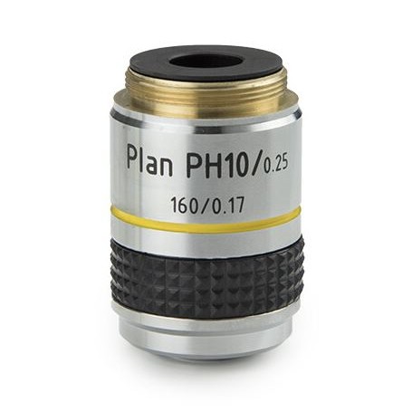 Euromex objektyvas IS.7710, 10x/0.25, wd 12,2 mm, PLPH, planas, fazė (iScope) (53356)