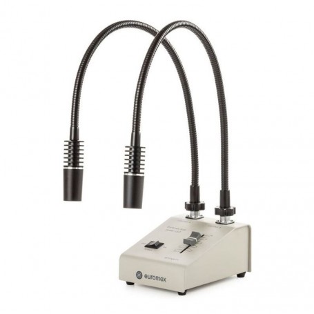 Euromex light source LE.5207, w. 2 Gooseneck Light conductors 2x3W, 6500K (62934)