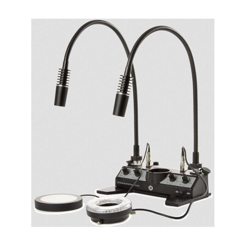 Euromex lighting station LE.5212-420, 2 sw.h. 420nm, ring light, translucency (62929)