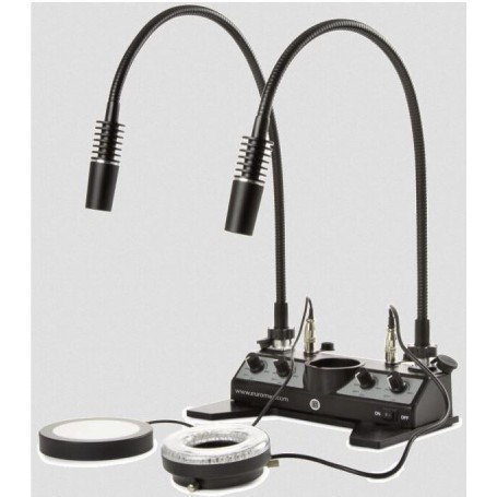 Euromex verlichtingsstation LE.5212-420, 2 sw.h. 420nm, ringlicht, doorschijnendheid (62929)