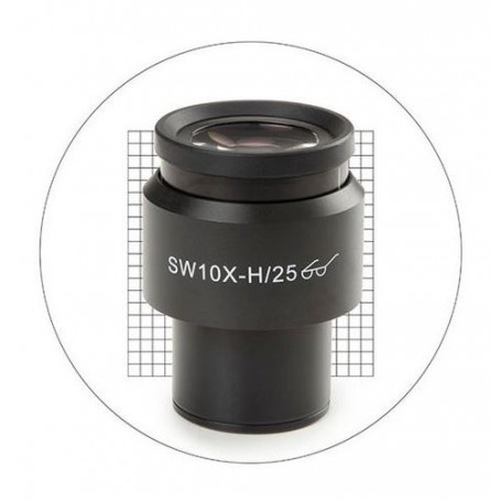 Euromex 10X/25mm SWF, thị kính lưới đo 20x20, Ø30 mm, DX.6010-SG (Delphi-X) (56671)