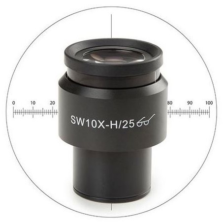 Euromex DX.6010-CM 10X/25mm SWF, micrometer, kruisdraden, Ø30 mm microscoop oculair (voor Delphi-X) (56669)