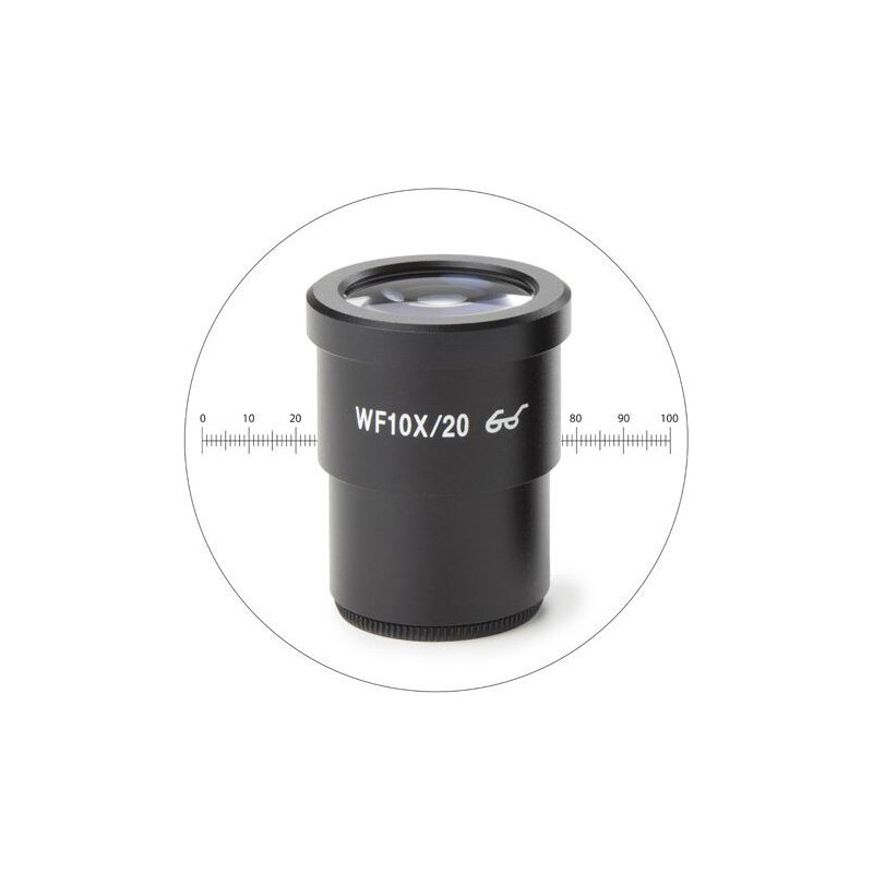 Lensa okuler Euromex HWF 10x/20 mm dengan mikrometer, SB.6010-M (StereoBlue) (56784)