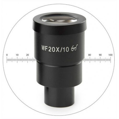 Окуляр Euromex HWF 20x/10 мм с микрометром, SB.6020-M (StereoBlue) (56788)