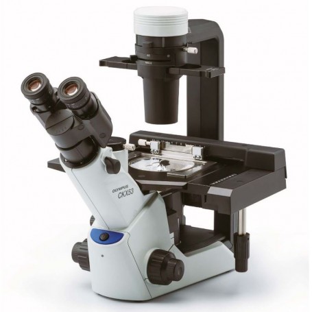 Evident Olympus Inverted microscope Olympus CKX53 with stage drive,trino, infinity, plan achro, LED,without objectives (78687)
