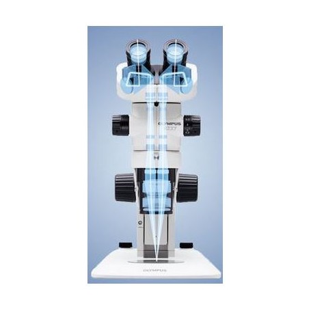 Evident Olympus Stereo zoom microscoop SZX7, trino, 0.8x-5.6x, met doorvallend licht (49711)