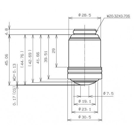 Evident Olympus Обектив UPLXAPO100XOPH, 100x, план, апохроматичен, ph (64691)