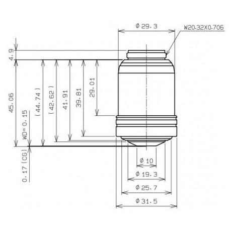 Evident Olympus objektyvas UPLXAPO60XO, 60x, planas, apochromatinis (71234)
