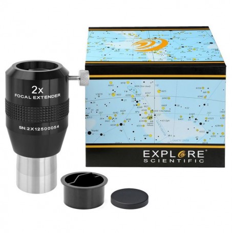 Khám phá Ống kính Barlow Focal Extender 2x 1,25" của Explore Scientific (54035)