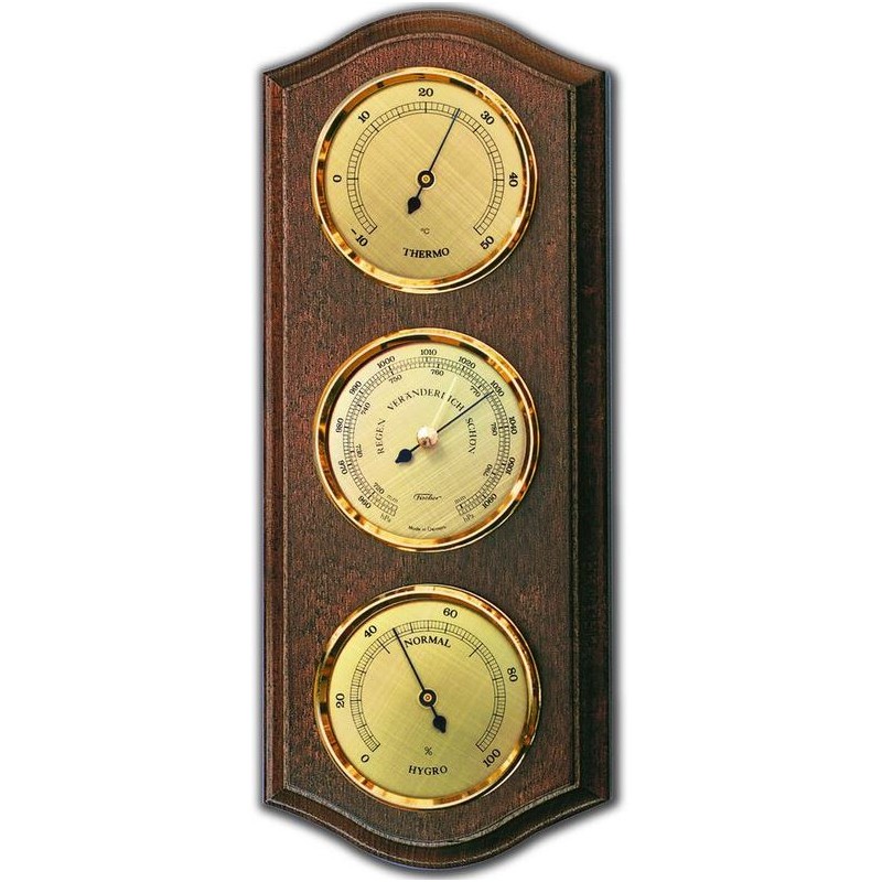 Fischer Weather station Ø 63 mm Walnut colours (63583)
