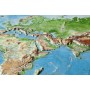 Georelief World map, large 3D relief map with wooden frame (in German) (44660)