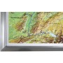 Georelief Stórt 3D upphleypt kort af Þýskalandi í álblönduðum ramma (á þýsku) (44617)