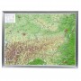 Georelief Stórt 3D upphleypt kort af Austurríki í álblönduðum ramma (á þýsku) (44627)