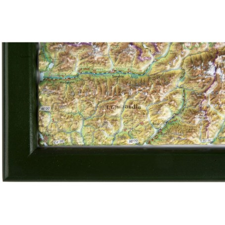 Georelief Large 3D relief map of Austria, in wooden frame (in German) (44626)