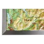 Georelief Didelis 3D Šveicarijos reljefo žemėlapis aliuminio rėme (vokiečių kalba) (44622)