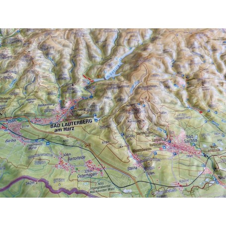 Georelief Harz 3D relief map (77 x 57 cm) (in German) (80207)