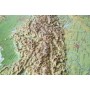 アルプスのジオリリーフ大型3D地形図、アルミフレーム入り（ドイツ語）（44607）
