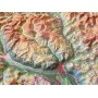 Georelief Tyrol (77 x 57 cm) peta relief 3D dengan bingkai aluminium (dalam bahasa Jerman) (78009)