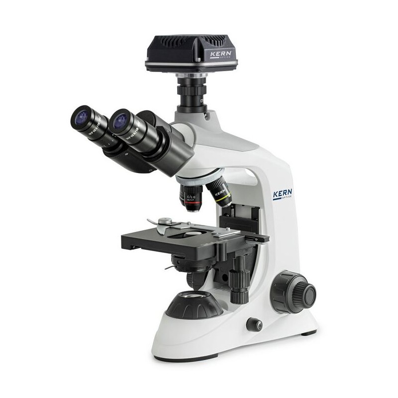 Kern Digital microscope set, OBE 124C832, HF, 1.25 Abbe Condensor, fixed, USB 3.0, 40-400x, Dl, 3W LED, DIN, 5.1 MP (83003)