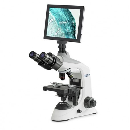 Kern skaitmeninis mikroskopo rinkinys, OBE 124T241, HF, 1.25 Abbe kondensorius, fiksuotas, USB 2.0, 40-400x, Dl, 3W LED, 5 MP, p