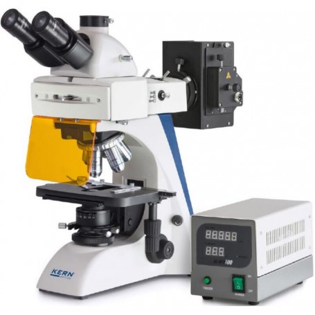 Kern Microscope Trino Inf Plan 4/10/20/40/100, WF10x20, 3W LED FL (B/G), OBN 141 (66366)