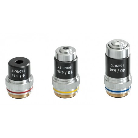 Microscópio Kern Bino Achromat 4/10/40, WF10x18, LED 0,5W, recarregável, OBS 106 (66377)