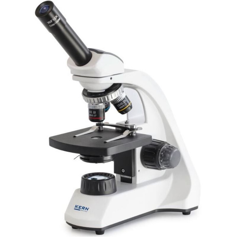 Kern Microscope Mono Achromat 4/10/40/100, WF10x18, 1W LED, OBT 105 (66389)