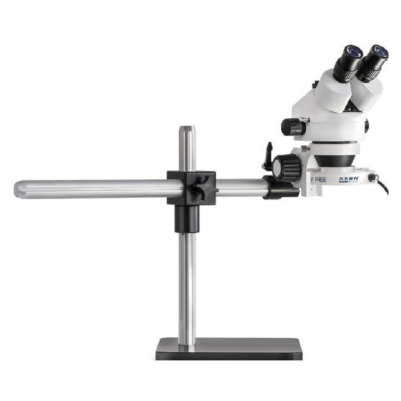 Kern Stereo zoom microscope OZL 961, bino, 0.7-4.5x, telescopic arm Tripod (plate), LED Ringl (66644)