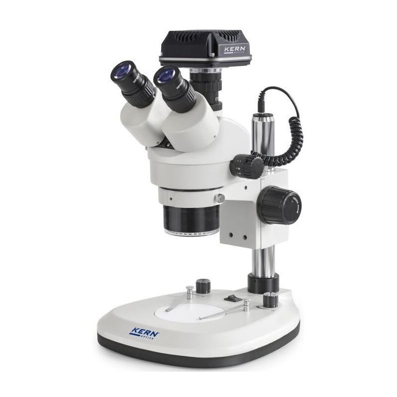 Kern Microscope OZL 466C825, Greenough, Column, 7-45x, 10x/20, Transmitted light 3W LED, Ringl., Camera 5MP, USB 2.0 (66637)