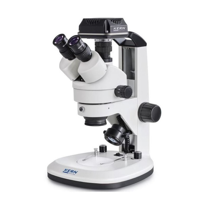 Kern Microscope OZL 468C832, Greenough, Gear rack, 7-45x, 10x/20, Reflected light, 3W LED, Camera 5MP, USB 3.0 (66642)
