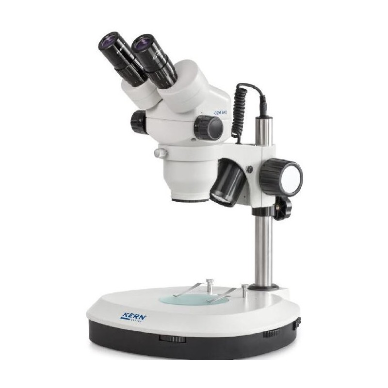 Kern Stereo zoom microscope OZM 544, trino, 7-45x, HSWF10x23, incident-transmitted light, 3W LED (66649)