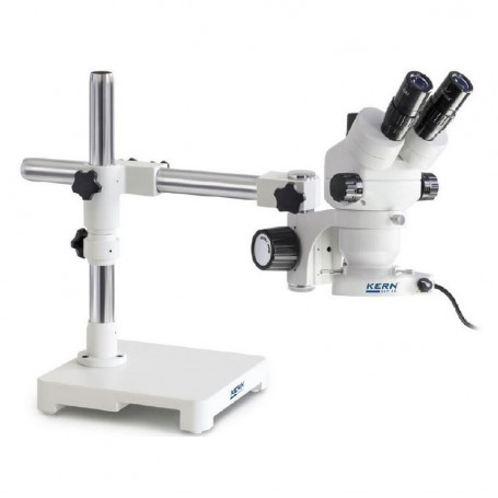Kern Stereo OZM 903, trino, 7x-45x, HSWF10x23mm, stativ, jednostruka ruka (430 mm x 385 mm) s gornjom pločom stola, prstenasto s