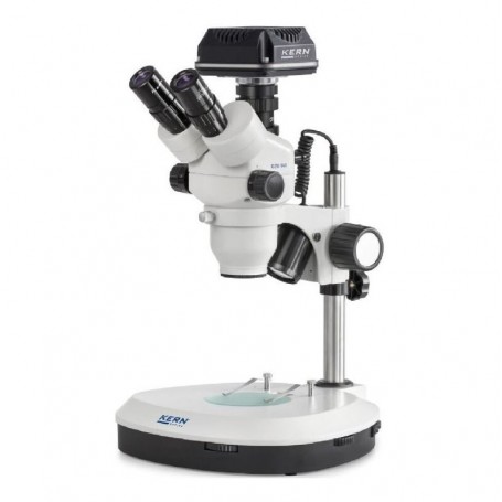 Kern Microscope OZM544C832, trinoculaire, 7-45x, HWF 10x23, lumière incidente et transmise, LED 3W, Caméra, CMOS, 5MP, 1/2.5", U