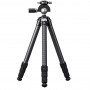 Leofoto SA-404C Treppiede in Carbonio + Testa a Sfera MH-60S (79409)